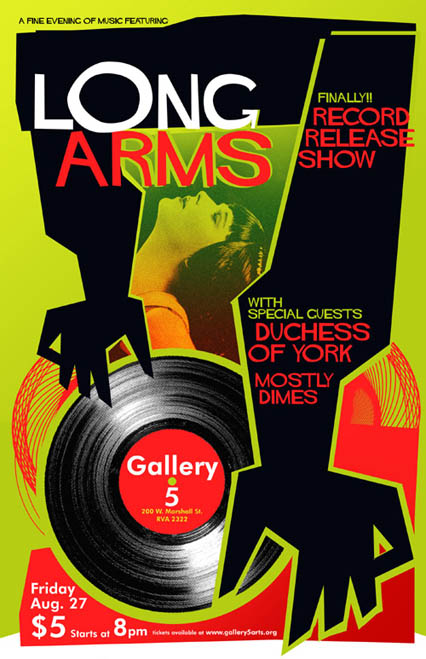 Rob Sheley - Posters - Long Arms Record Release Poster